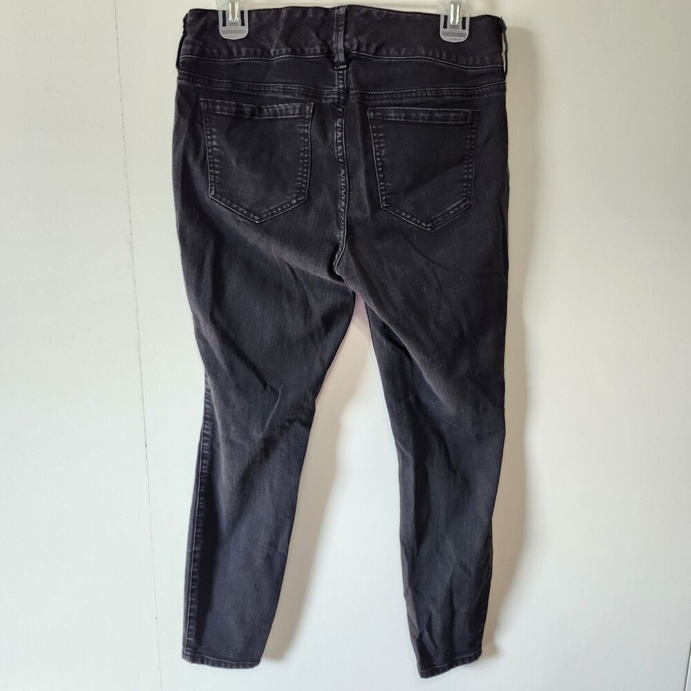 Torrid Black Skinny Jeans 10S High Rise 3 Button Fly Stretch Denim Plus Short - Picture 4 of 10